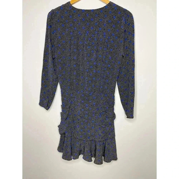 Veronica Beard  Lou Lou Ruched Dress size 6 100% Silk long sleeve mini - Picture 9 of 13